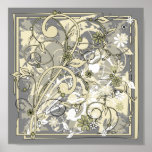 floral grunge posters