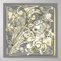 floral grunge posters