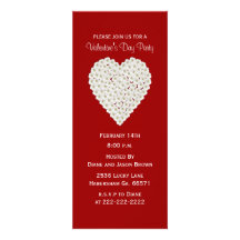 Floral Heart Valentine's Day Party Invitation