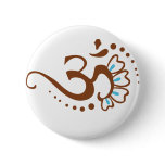 Floral Henna Om buttons