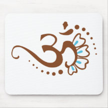 Floral Henna Om Mouse Mats