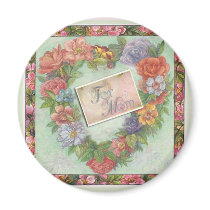 Floral illustrated heart for mum magnet magnets