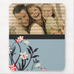 Floral Illustration_4 with PHOTO template Mousepad
