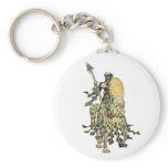Floral Knight on Horse With Lance and Shield Key keychains