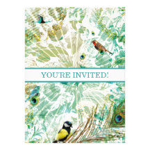 Floral Landscape Collage Invitations