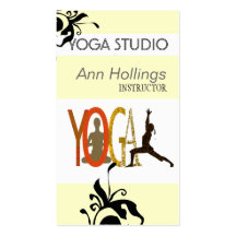 Floral Lily Yoga Design Business Card Template