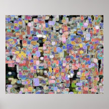 Floral Marbles - large Poster