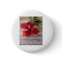 Floral Notes Pinback Buttons