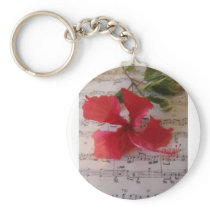 Floral Notes Key Chain