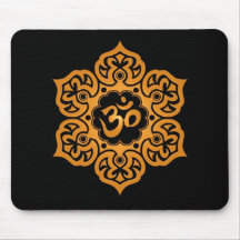 Floral Ohm Design (gold) Mousepad