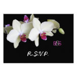 Floral Orchid RSVP Wedding Invitation and Monogram