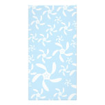 Floral Pattern in Light Blue and White. Photo Greeting Card