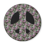 FLORAL PEACE SIGN magnets