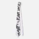 Floral Peacock Pattern Stylish Custom Gift Tie
