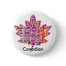 Floral Pink Maple Leaf - Proud Canadian