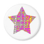 Floral Pink Star 2 magnets