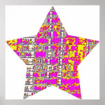 Floral Pink Star 2 posters