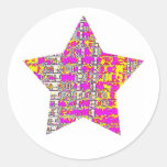 Floral Pink Star 2 Sticker
