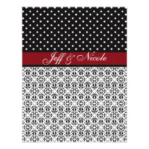 Floral & Polka Dots in Red Custom Personalized Announcements