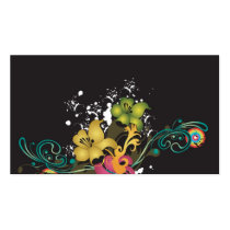 Floral Profile Card Business Card Templates
