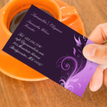 Floral Purple Business Card