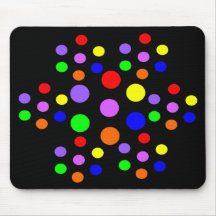 Floral Rainbow Spots Mousepad