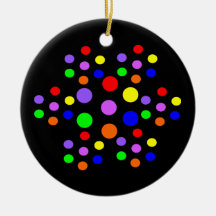 Floral Rainbow Spots Ornament