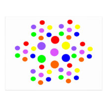 Floral Rainbow Spots Postcard