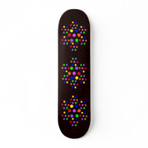 Floral Rainbow Spots Skateboard