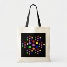 Floral Rainbow Spots Tote Bag
