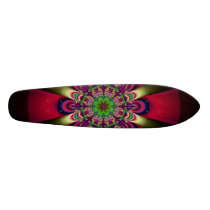 "Floral Rays" Fractal Art Skateboard