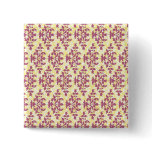 Floral Retro Pattern Button