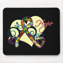 Floral Ribbon Hope - Autism