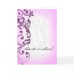 Floral rose greeting card - best wishes