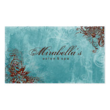 Floral Salon Spa Business Card Grunge Sparkle BB