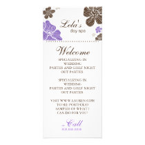 Floral Salon Spa Cards Tropical flower purple brow