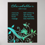 Floral Salon Spa Poster Trendy Elegant BG posters