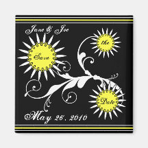 Floral Save the Date Magnet