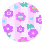 floral stripe allover stickers