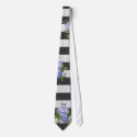 floral striped knit look tie