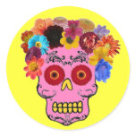 Floral Sugar Skull stickers