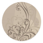 floral swirl design sticker