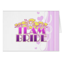 Floral Team Bride Bridesmaids wedding classy fun Greeting Card