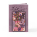 Floral thank you card