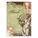 Floral thank you wedding swirls cards