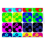 Floral Tiles Greeting Cards
