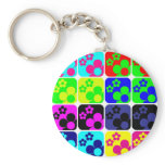 Floral Tiles Keychain