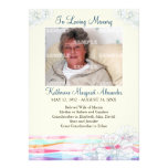 Floral Waves Memorial Notice Invitation