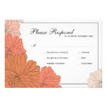 Floral  Wedding rsvp Announcements