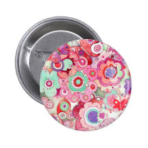 Floral Whimsy Button